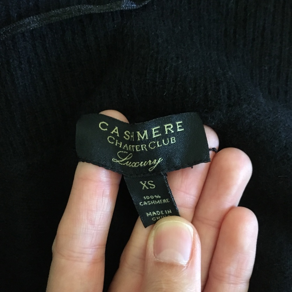 DONATING Monday ~ Black 100% Cashmere Scarf Vest - Picture 6 of 8